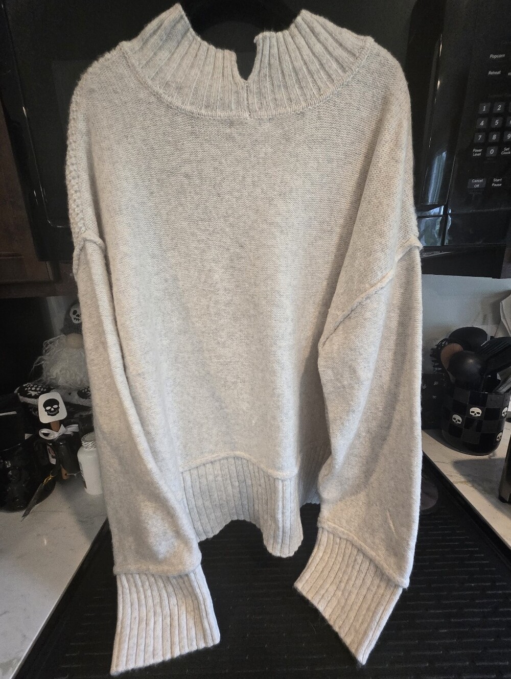 NWT! Cozy Cream Waffle Knit Women's Sweater. Size XL - Picture 7 of 8